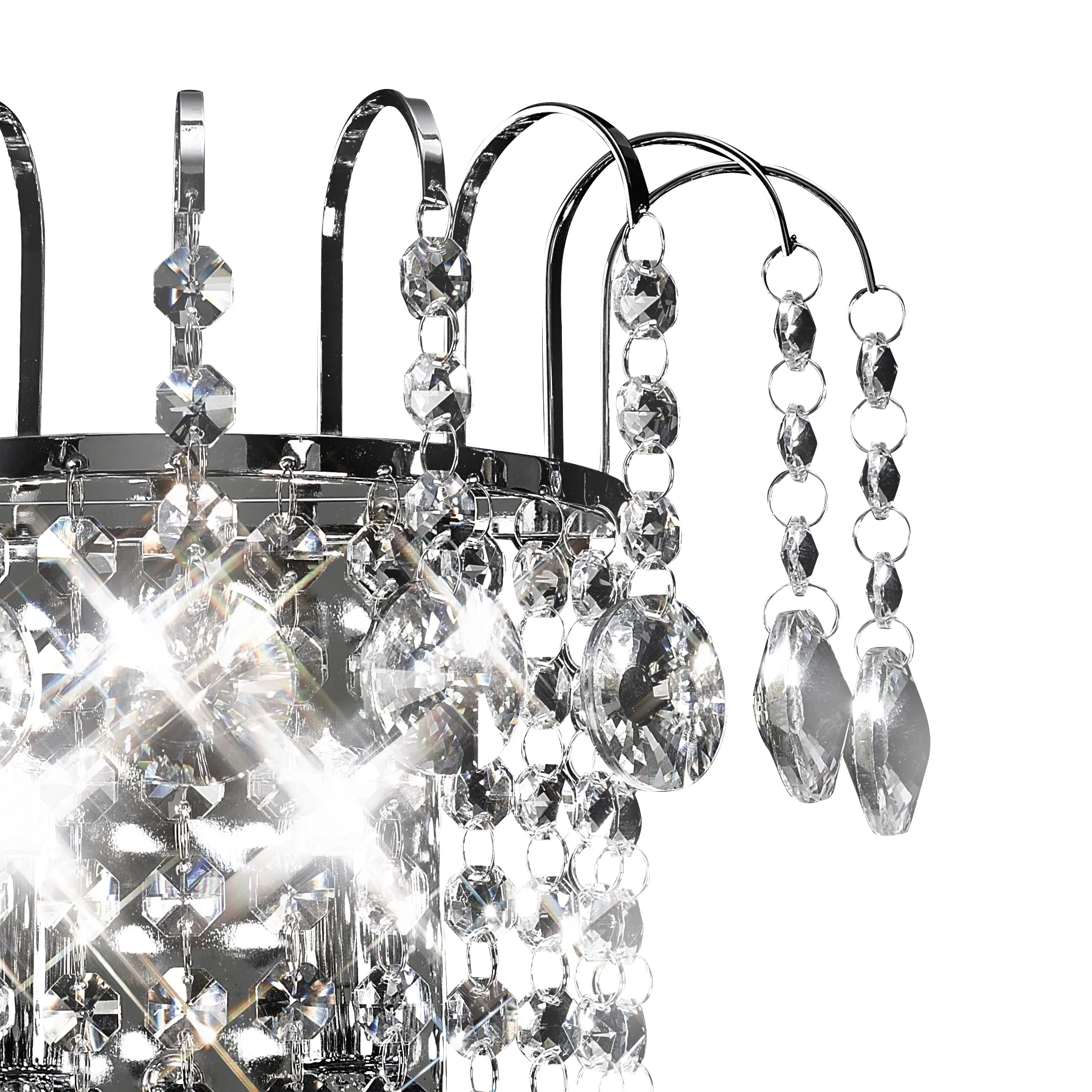 Rosina Crystal Switched Wall Lamp 2 Light Polished Chrome IL31052  Diyas Rosina Polished Chrome